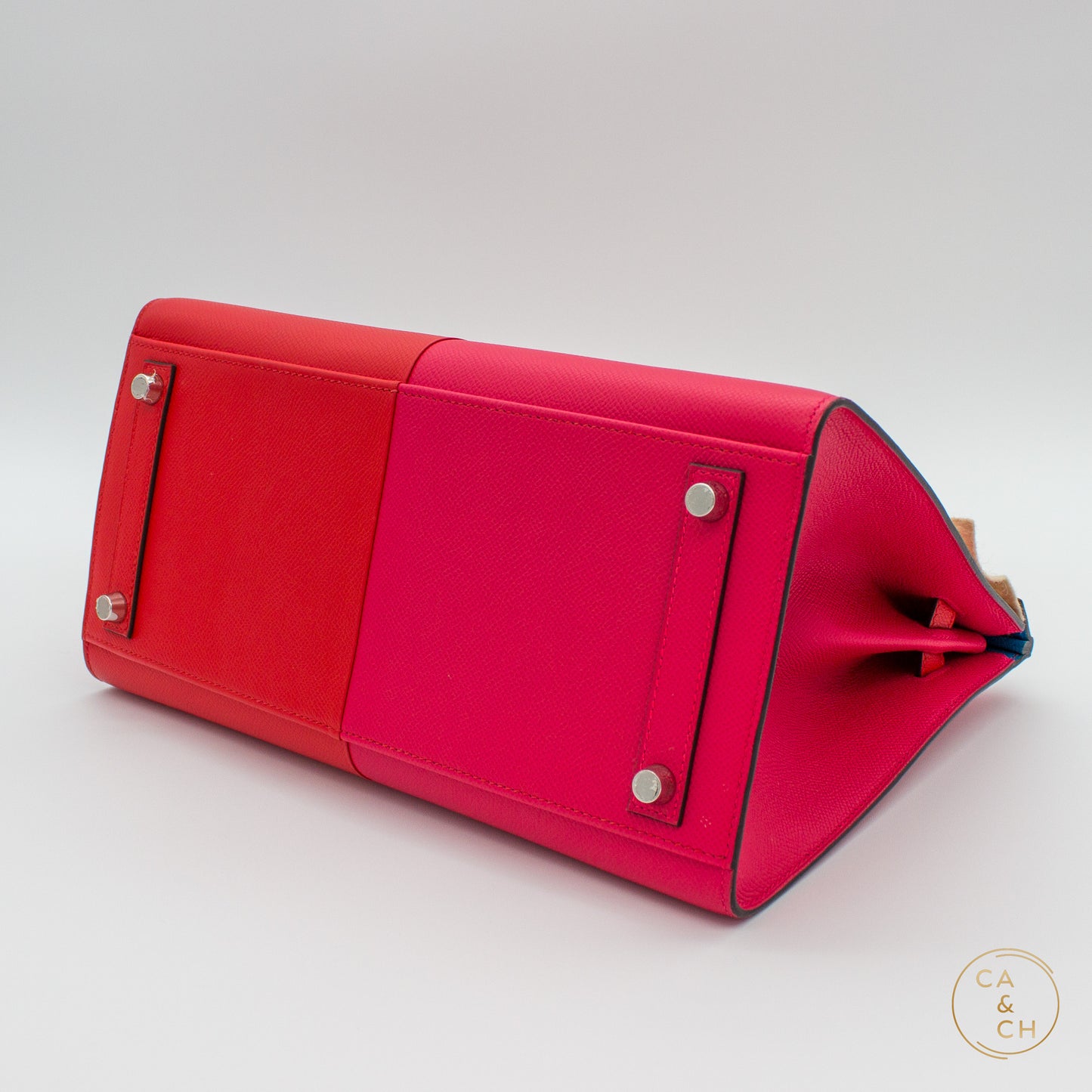 Hermès Birkin 30 Sellier Casaque in Rouge De Coeur and Rose Extreme Epsom Leather with Palladium Hardware, Z-Stamp (2021)