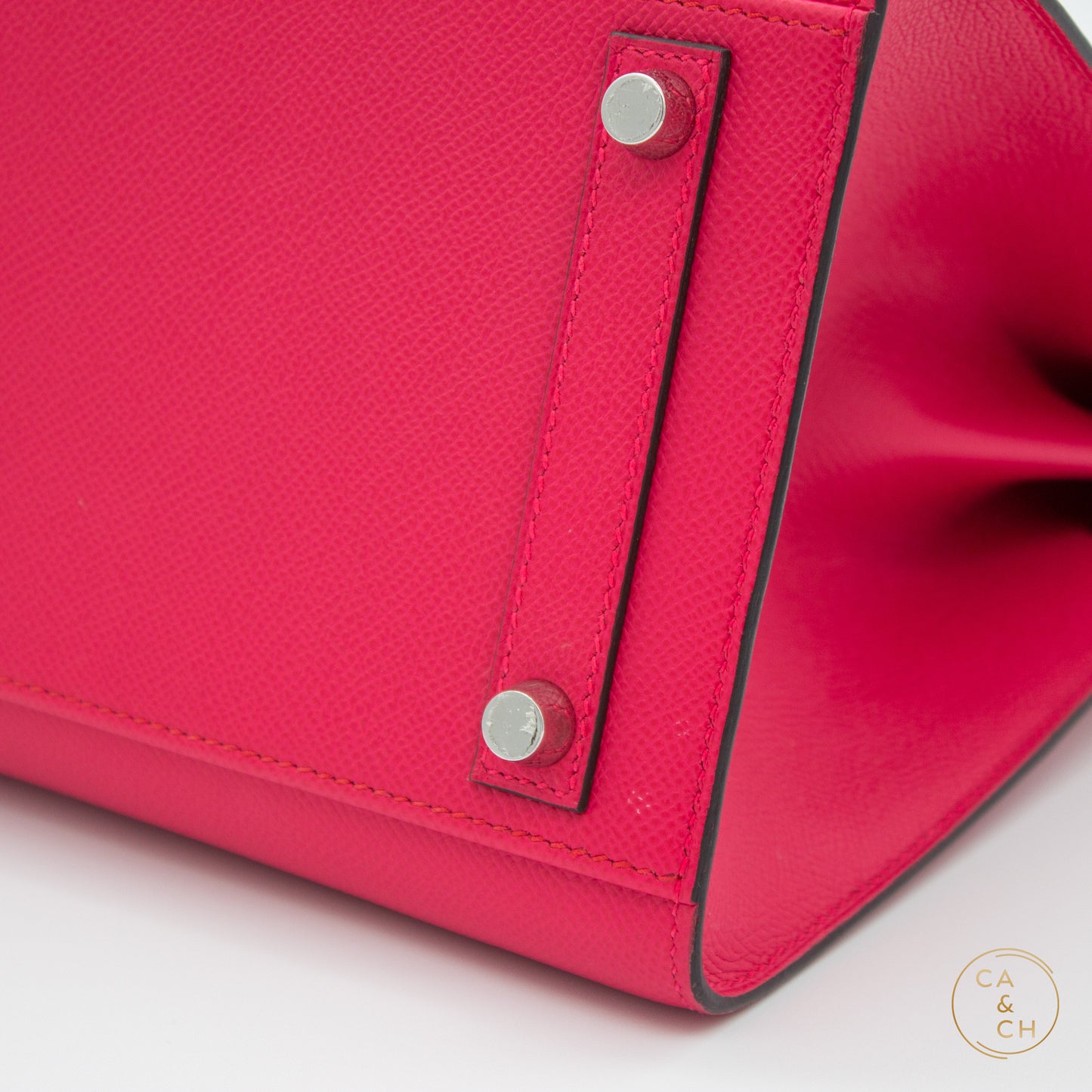 Hermès Birkin 30 Sellier Casaque in Rouge De Coeur and Rose Extreme Epsom Leather with Palladium Hardware, Z-Stamp (2021)
