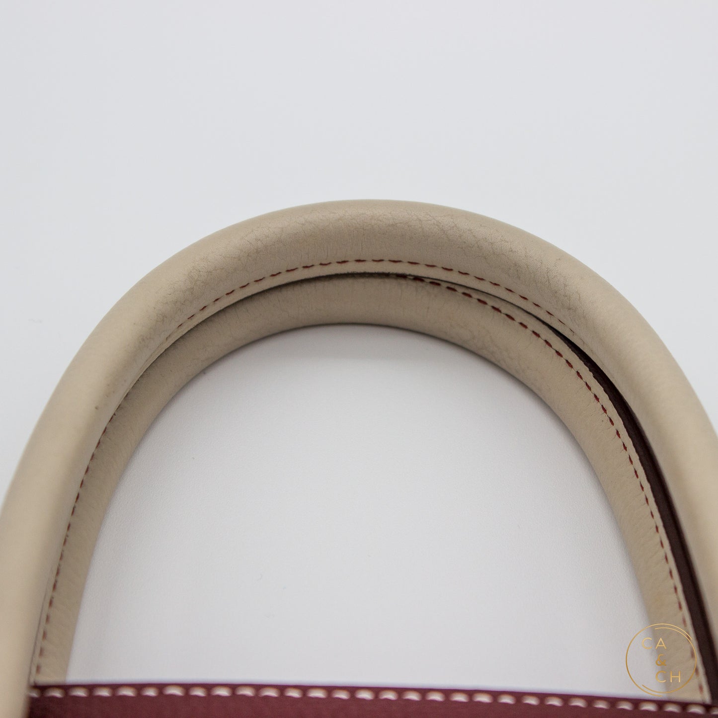 Hermès Birkin 35 Special Order in Rouge H and Béton with Gold Hardware, Z-Stamp