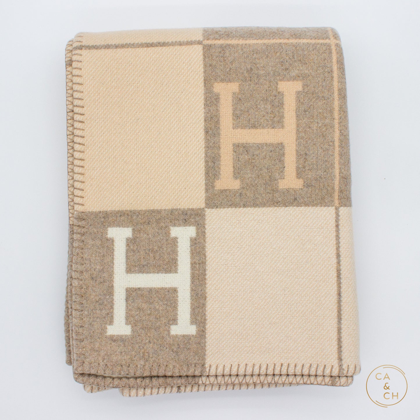 Hermès Avalon III Throw Blanket Coco / Camomille