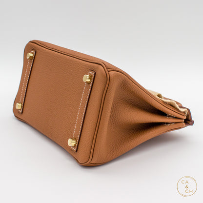Hermès Birkin 25 Gold on Gold W-stamp 2024 - Togo Leather