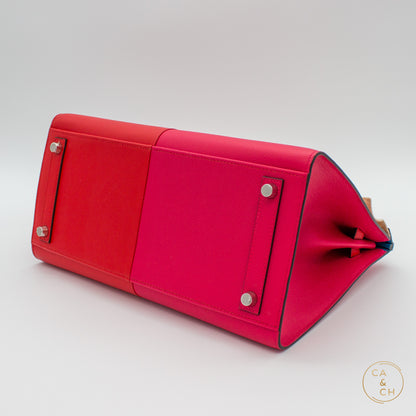 Hermès Birkin 30 Sellier Casaque in Rouge De Coeur and Rose Extreme Epsom Leather with Palladium Hardware, Z-Stamp (2021)