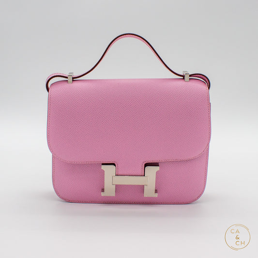 Hermès Constance 18 in Mauve Sylvestre Epsom Leather with Palladium Hardware, U-Stamp (2022)