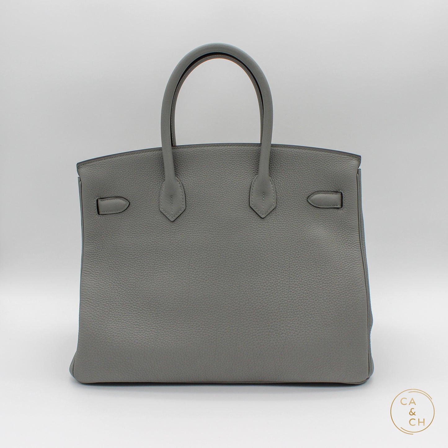 Hermès Birkin 35 in Gris Mouette with Bleu Verso Interior, Retourne