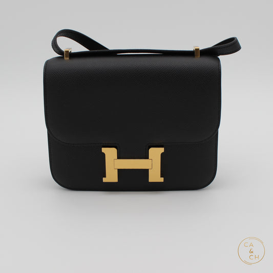 Hermes Constance 18 Noir with GHW