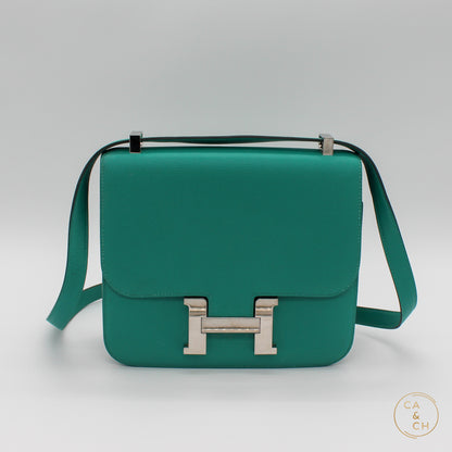 Hermès Constance 24 in Vert Verone with Palladium Hardware