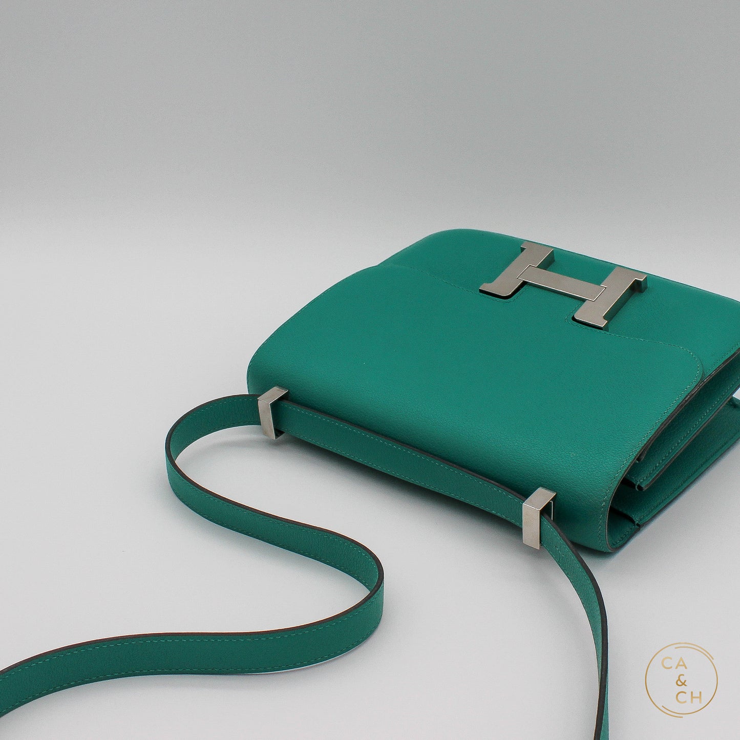 Hermès Constance 24 in Vert Verone with Palladium Hardware