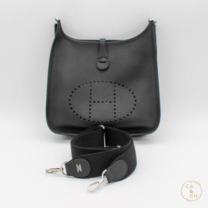 Hermès Evelyne III 29 Bag in Noir with Palladium Hardware