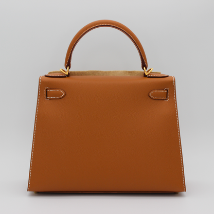 Hermes Kelly 28 Sellier II Epsom Calfskin Gold on Gold