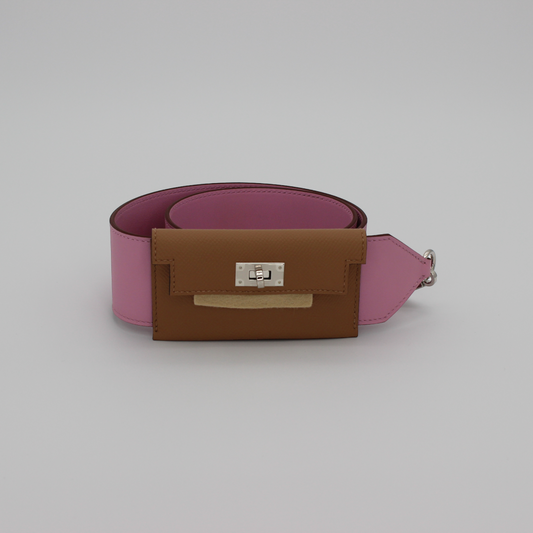 Hermes Kelly Pocket Bag Strap 50 cm Mauve Sylvestre Chai