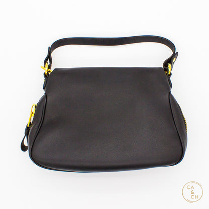 Tom Ford Grain Leather Jennifer Large Double Strap Bag Black