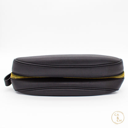 Tom Ford Grain Leather Jennifer Large Double Strap Bag Black