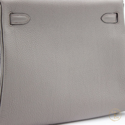 Hermès Kelly 25 Retourne in Gris Etain Togo Leather with Gold Hardware, Z-Stamp (2021)