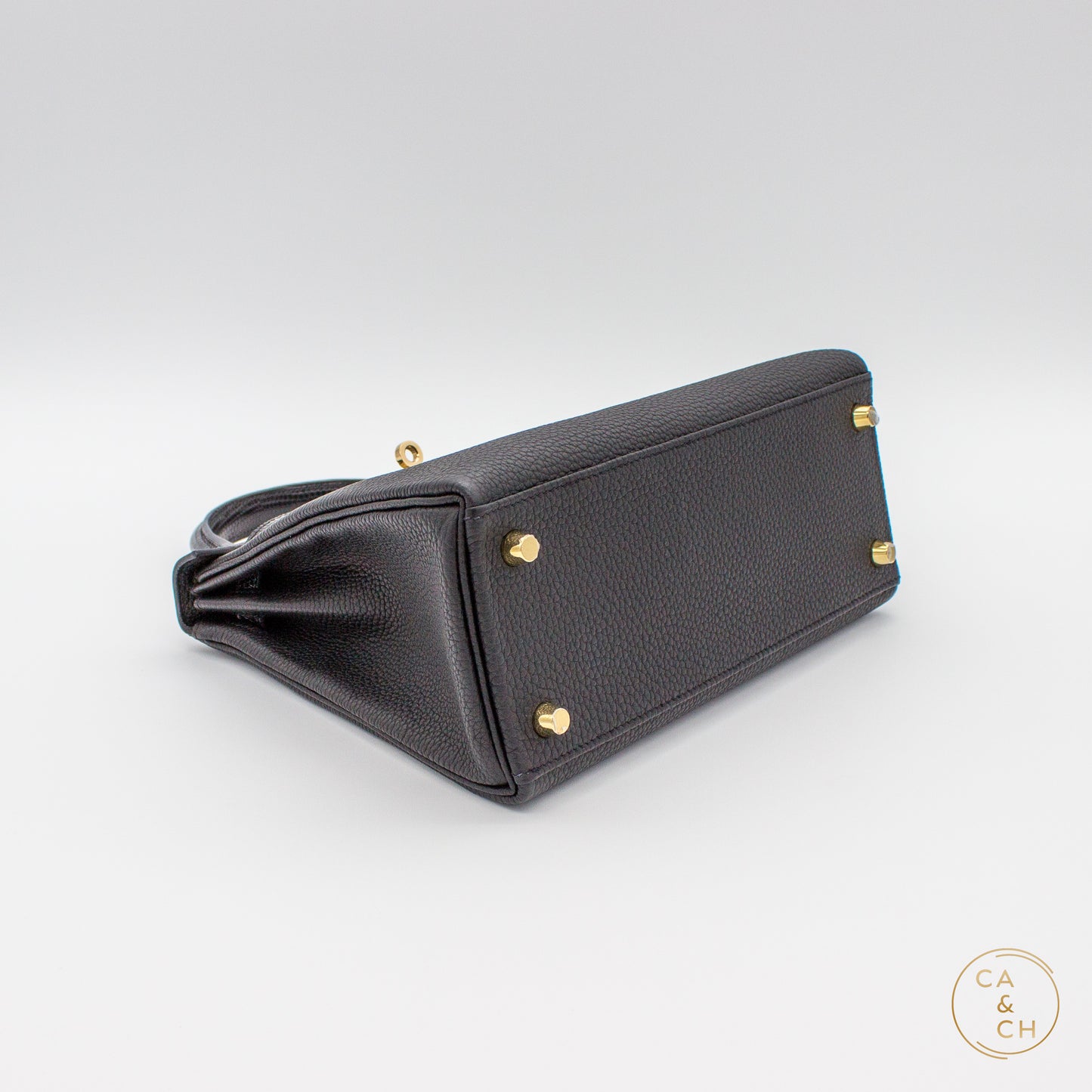 Hermès Kelly 25 Touch II Retourne in Noir with Lizard and Gold Hardware U-stamp 2023