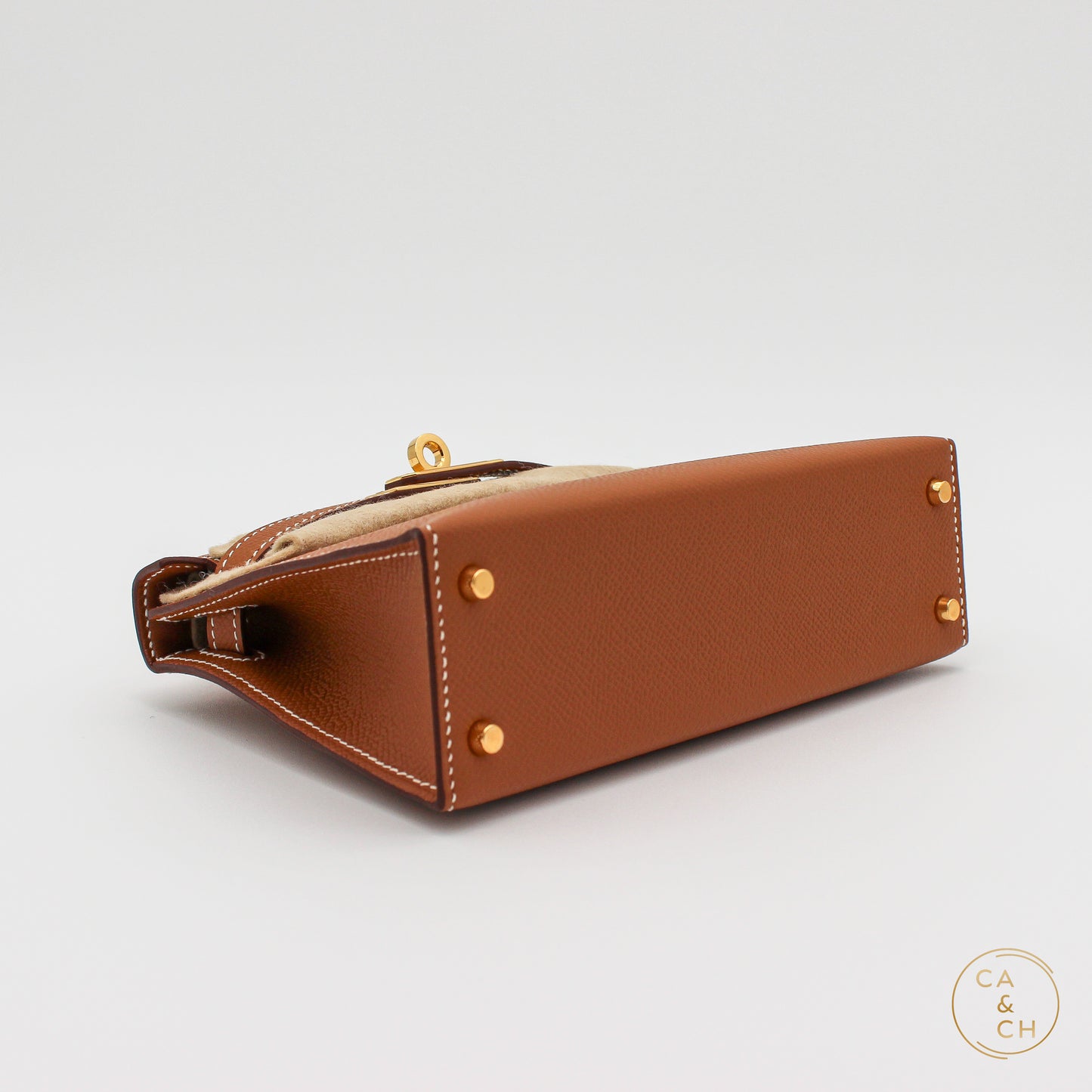 Hermès Mini Kelly II in Gold Epsom Leather with Gold Hardware