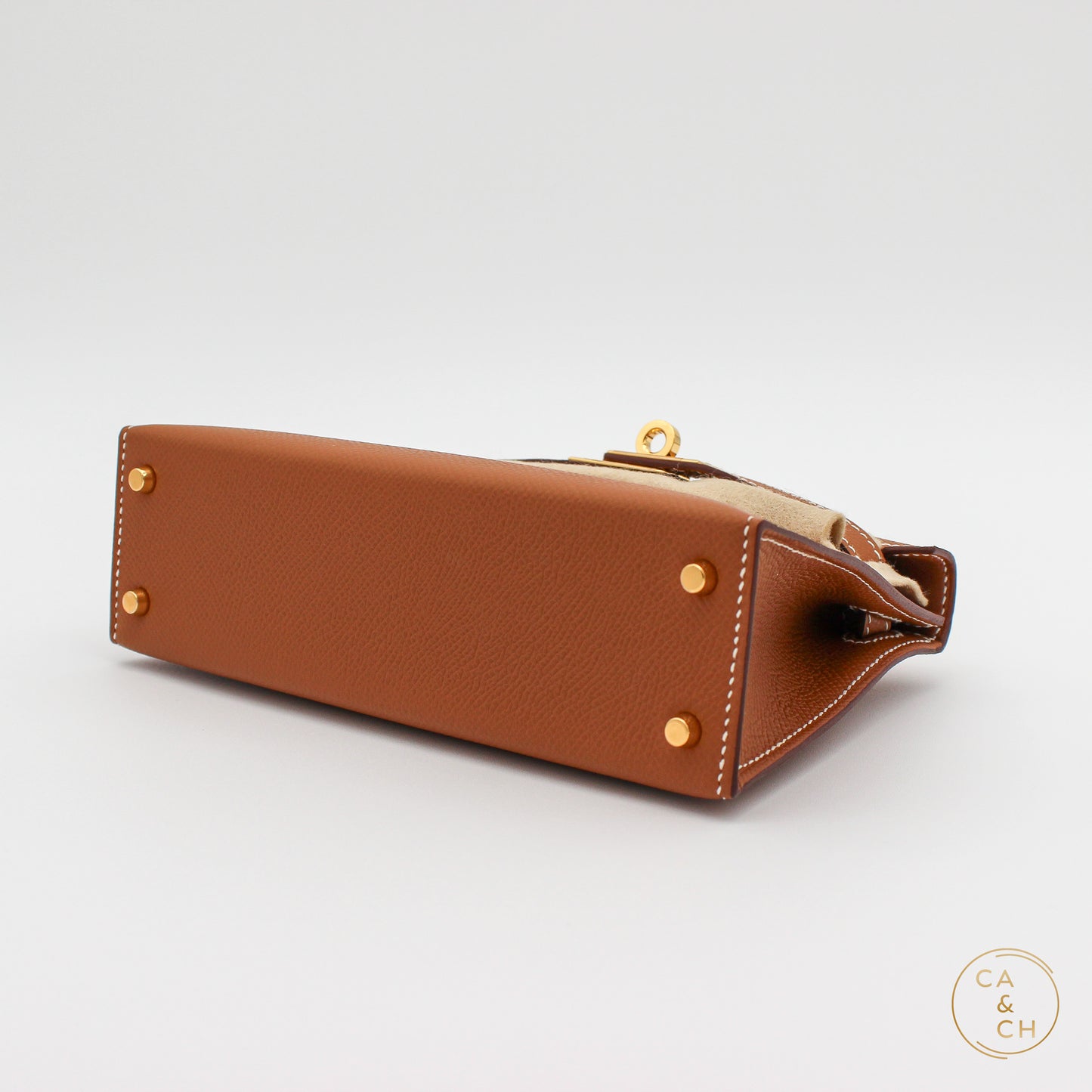 Hermès Mini Kelly II in Gold Epsom Leather with Gold Hardware