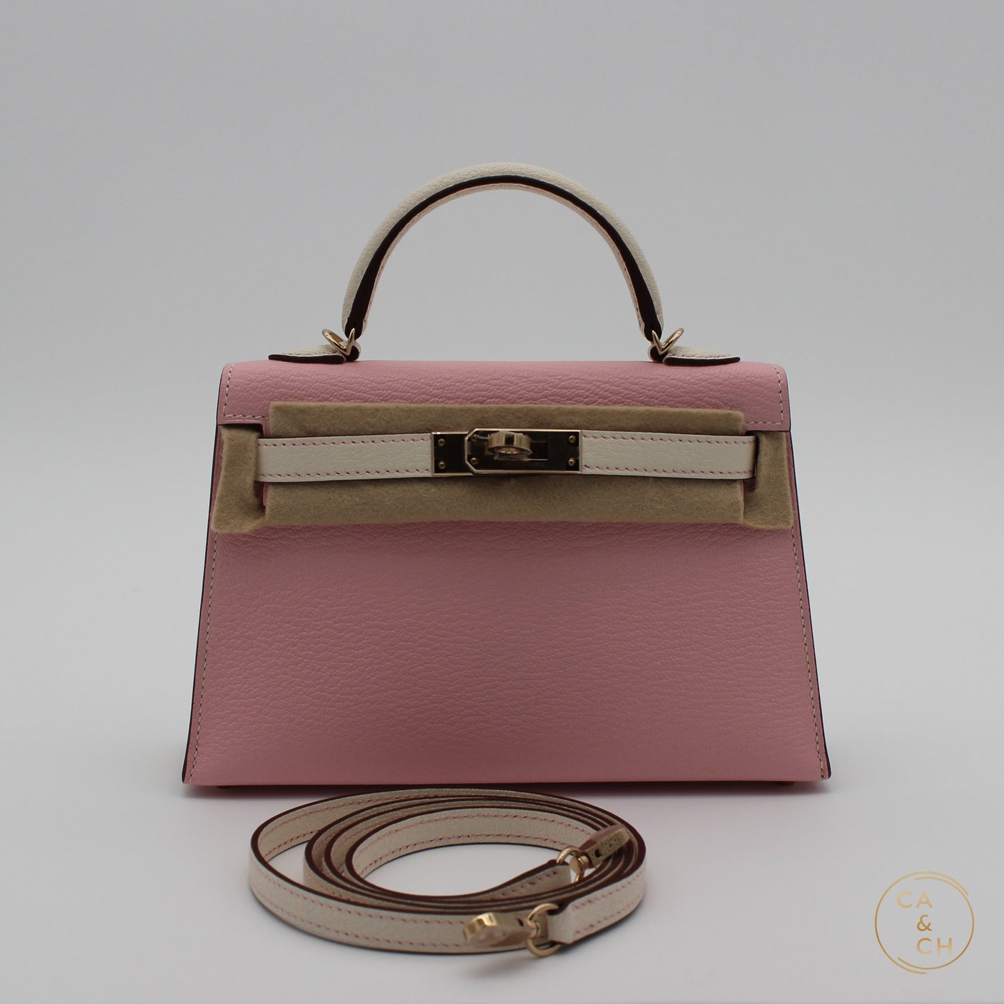 Hermes Mini Kelly HSS Rose Sakura Nata Permabrass Hardware