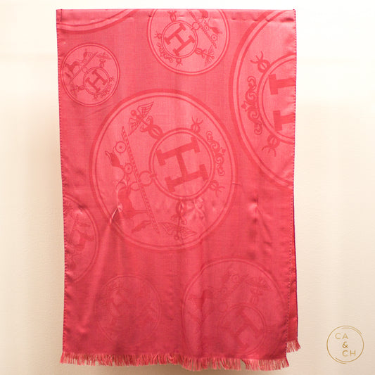 Hermès "New Libris Confettis d'Ex-Libris" Étole (Stole) Pommette Cashmere & Silk