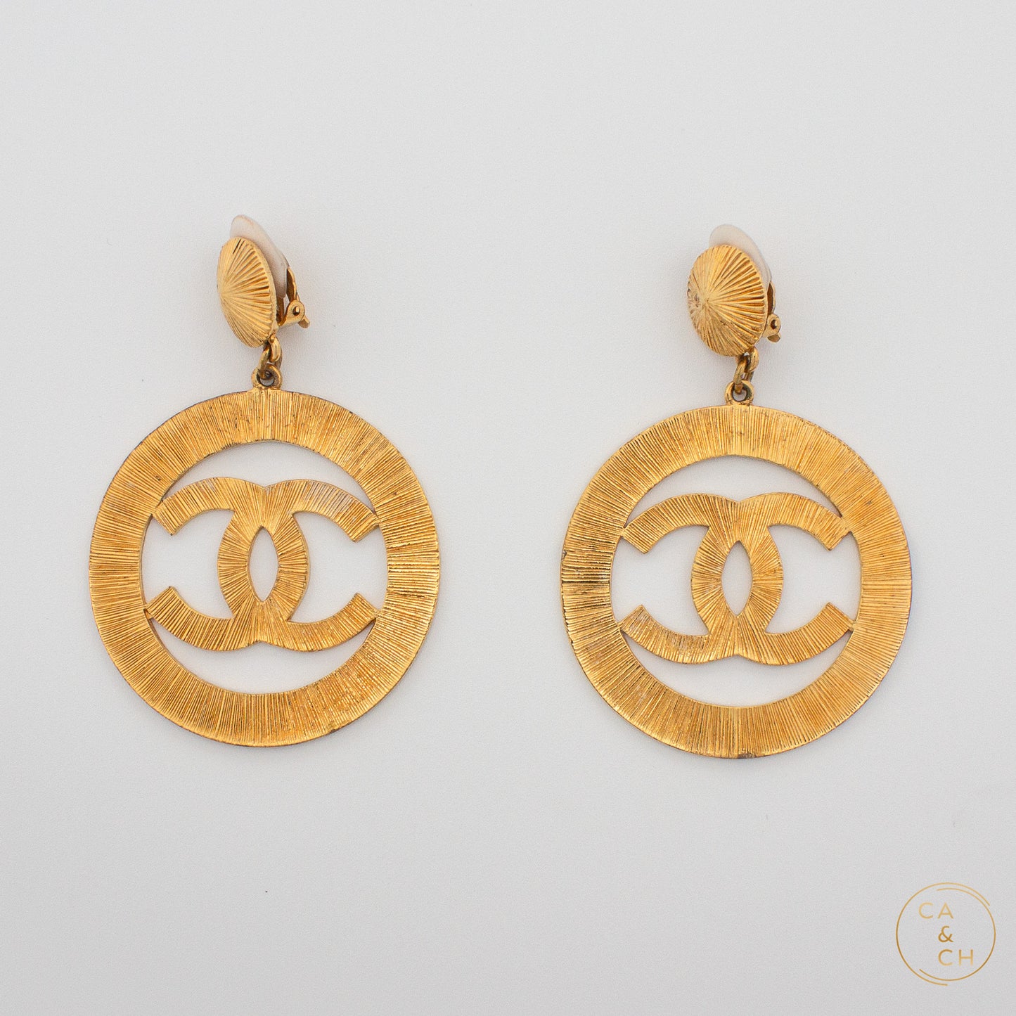 Chanel Sunburst Clip-On Earrings in Gold