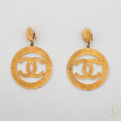 Chanel Sunburst Clip-On Earrings in Gold