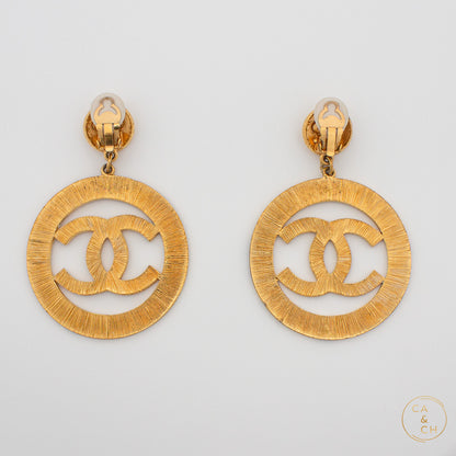 Chanel Sunburst Clip-On Earrings in Gold