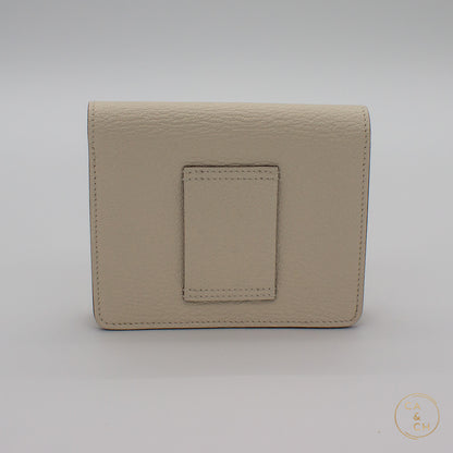 Hermès Wallet Roulis Slim Compact in Chevre Mysore Leather in Nata with Gold Hardware 2023